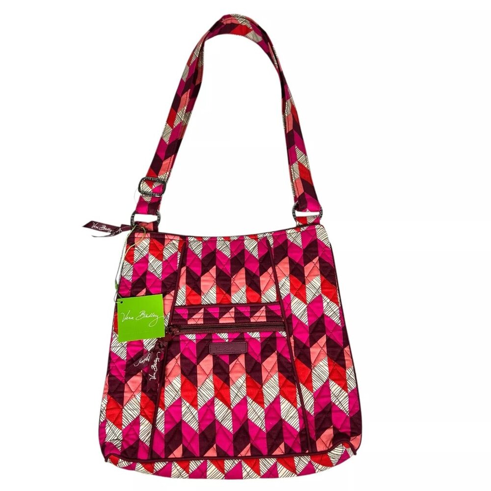 Vera Bradley Womens Hipster Bohemian Chevron Adjustable Strap Crossbody Bag - Picture 3 of 12